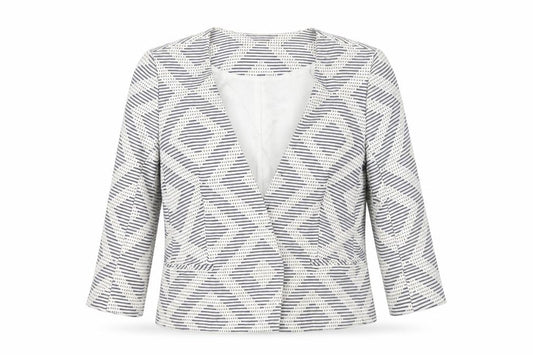 Front view of Jaeger Women's Multicoloured Blazer, size 12