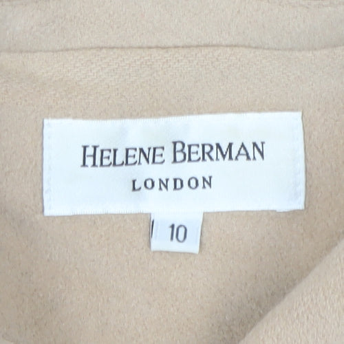 Helene Berman Women's Beige Wool Coat Size 10