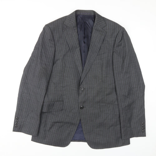 Marks and Spencer Men's Grey Pinstripe Blazer 40R