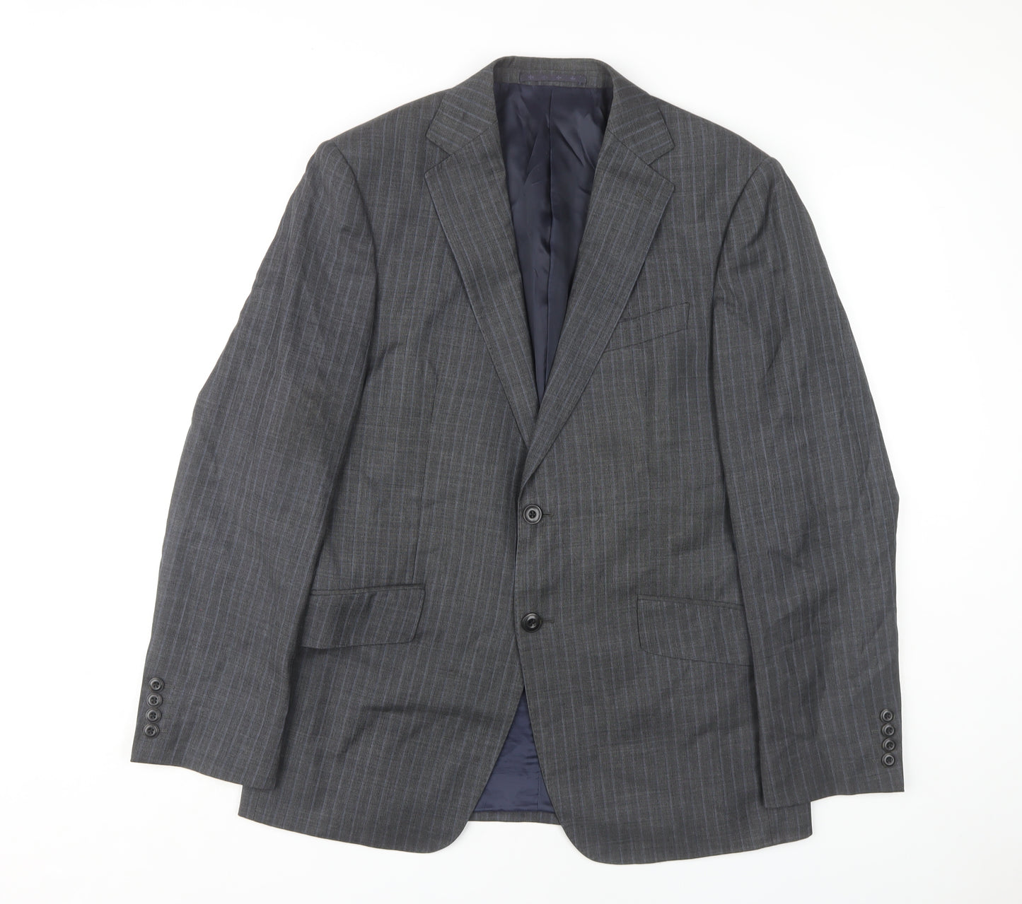 Marks and Spencer Men's Grey Pinstripe Blazer 40R