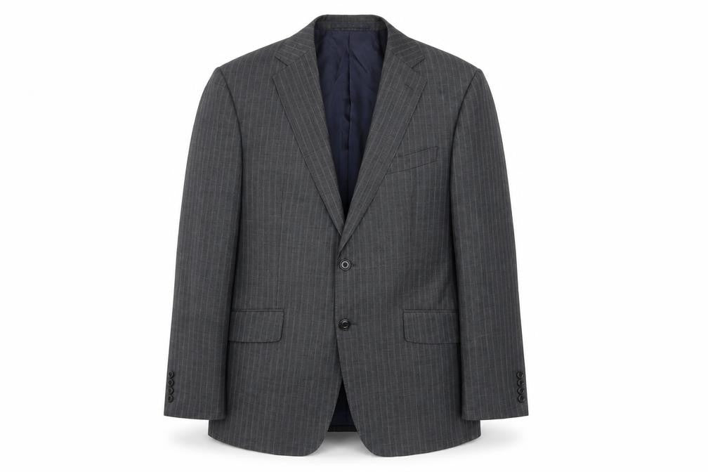 Front view of Marks & Spencer Men's Grey Pinstripe Blazer 40R