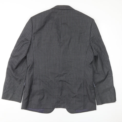 Marks and Spencer Men's Grey Pinstripe Blazer 40R