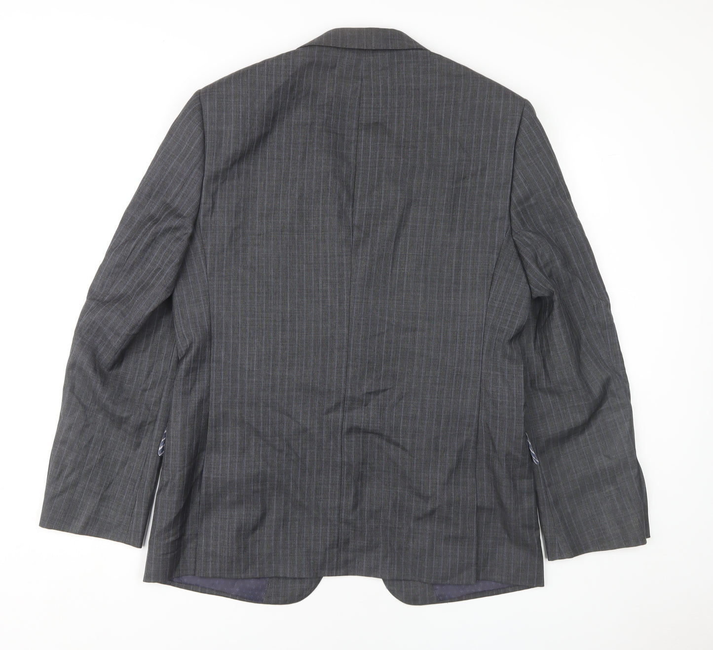 Marks and Spencer Men's Grey Pinstripe Blazer 40R