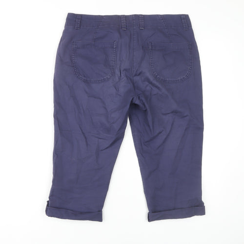 Marks and Spencer Blue Cropped Trousers - Size 10
