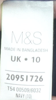 Marks and Spencer Blue Cropped Trousers - Size 10