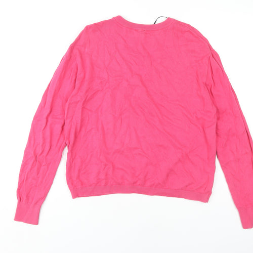 H&M Women’s Pink Crew Neck Pullover Jumper Size 12