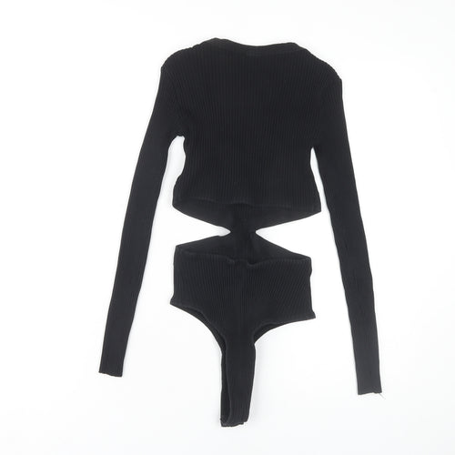 Zara Black Long Sleeve Bodysuit - Women's Size 12