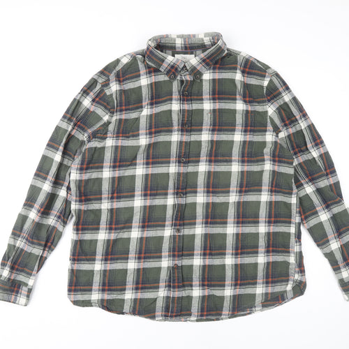 Marks and Spencer Men's 2XL Plaid Button-Up Shirt