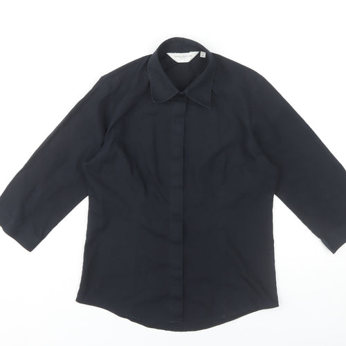 Russell Collection Women's Black Button-Up Shirt XS