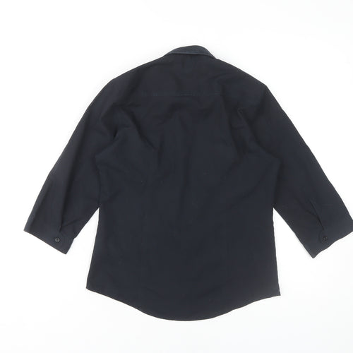 Russell Collection Women's Black Button-Up Shirt XS