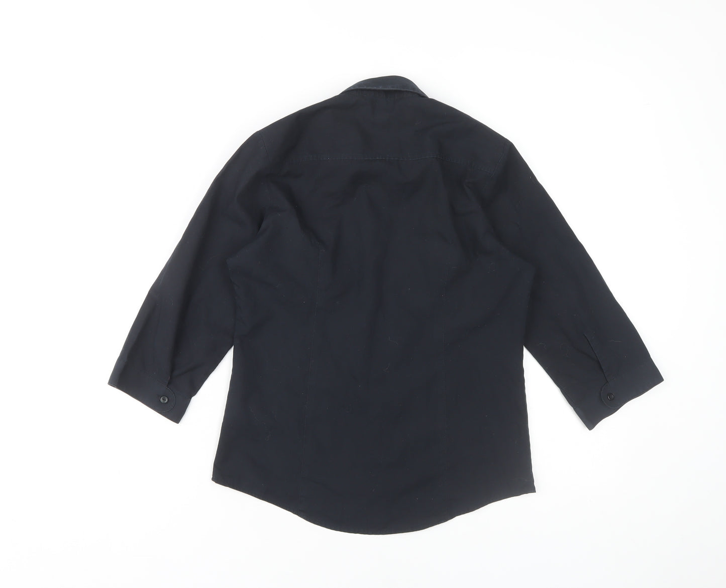 Russell Collection Women's Black Button-Up Shirt XS