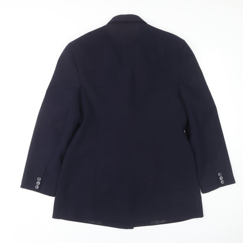St Michael Women's Blue Blazer Size 12 Double-Breasted