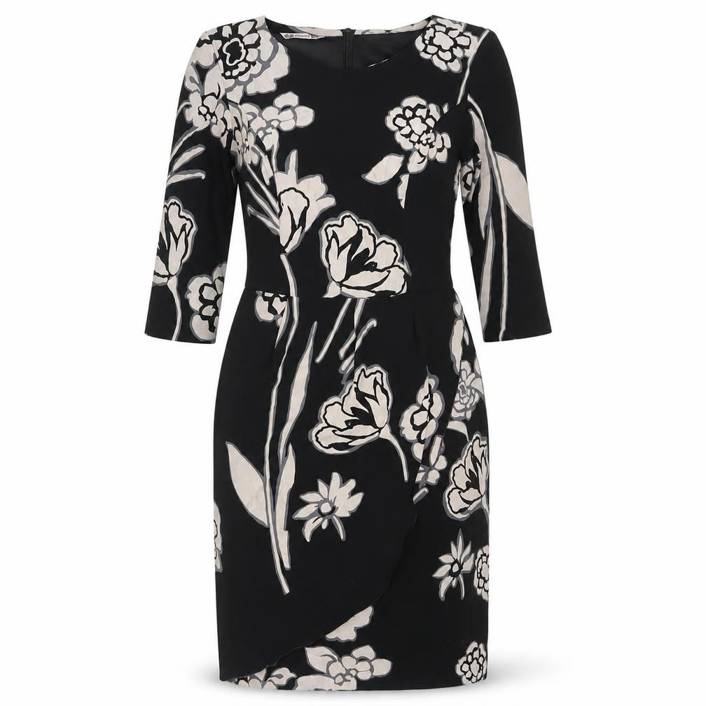 Front view of Creasur Women's Black Bodycon Dress, size 10