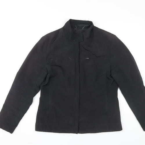 Next Women's Black Jacket Size 12 Regular Zip Casual