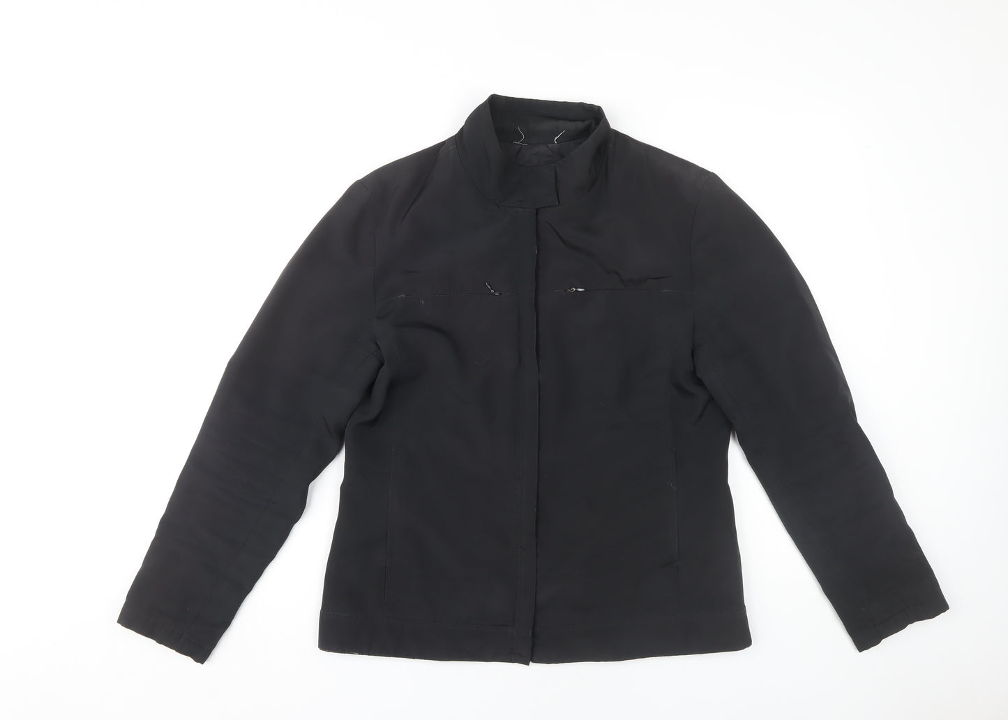 Next Women's Black Jacket Size 12 Regular Zip Casual