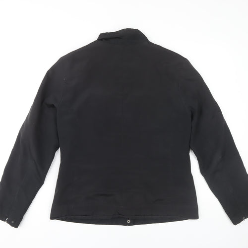 Next Women's Black Jacket Size 12 Regular Zip Casual