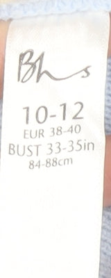 BHS Women's Ivory Blue Striped Pullover Jumper Knit