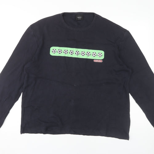 Next Men's Black Long Sleeve Graphic T-Shirt M