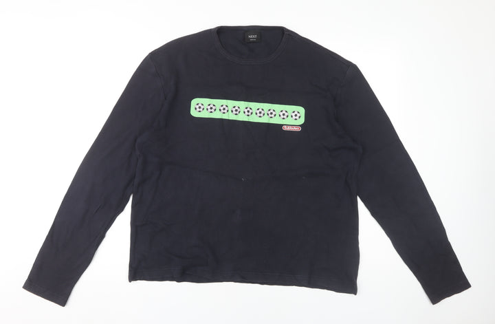 Next Men's Black Long Sleeve Graphic T-Shirt M