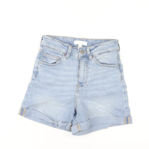 Women's Blue Denim Mom Shorts, Size 6 Regular Fit