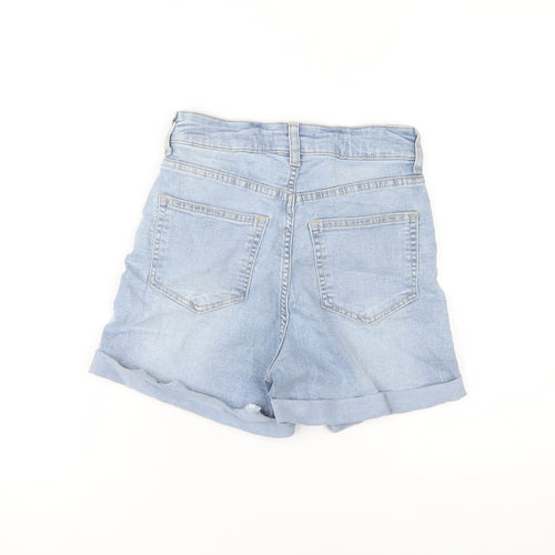 Women's Blue Denim Mom Shorts, Size 6 Regular Fit