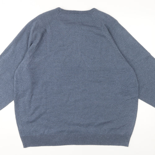 BHS Men's XL Blue Crew Neck Pullover Knit Jumper