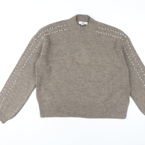 Marks and Spencer Women's Brown High Neck Pullover M