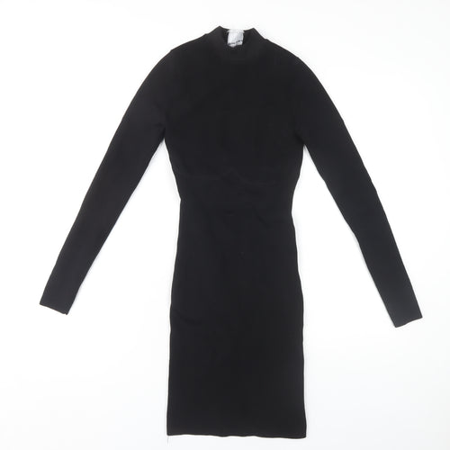 Bershka Women's Black Dress S - Rhinestone Party Wear