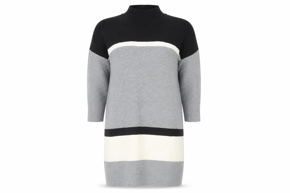 Front view of River Island Women's Grey Jumper Dress UK 10