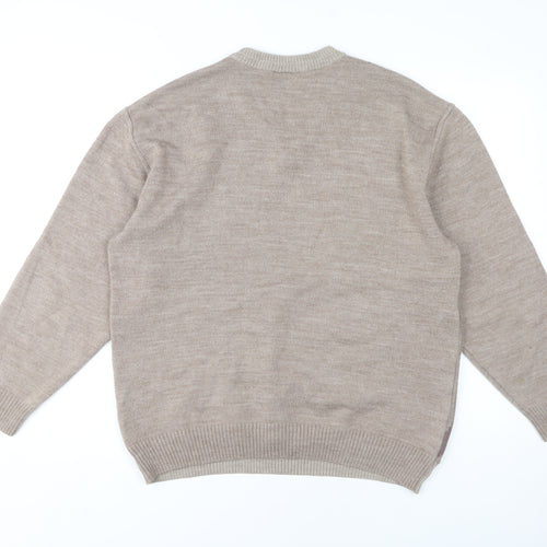 Peter Gribby Men's Beige L Pullover V-Neck Jumper