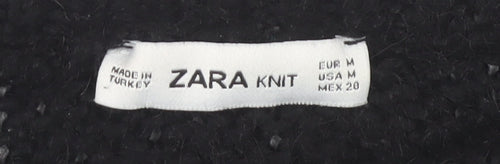 Zara Women's Black Pullover Jumper, M, Relaxed Fit