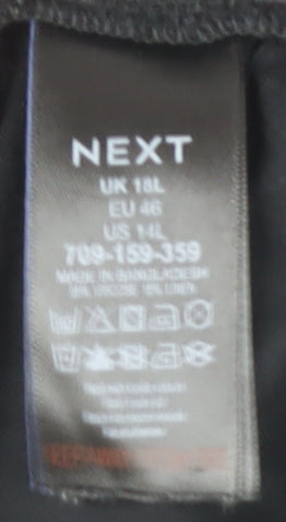 Next Women's Black Wide-Leg Trousers Size 18