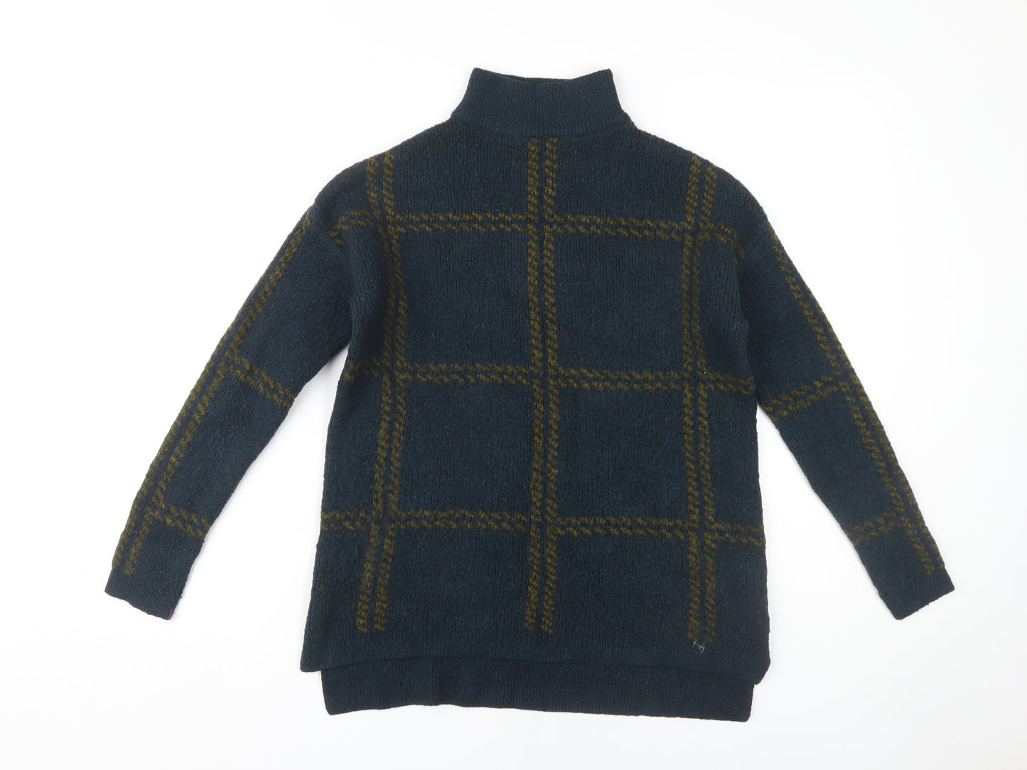 Next Women's Blue Check Pullover Jumper Size 8