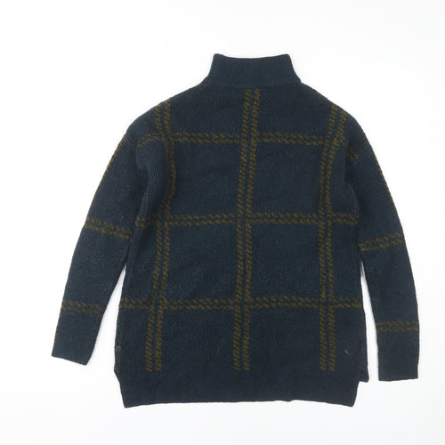 Next Women's Blue Check Pullover Jumper Size 8