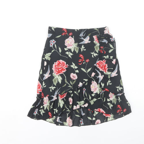 H&M Women's Floral A-Line Knee Length Skirt, Size 8