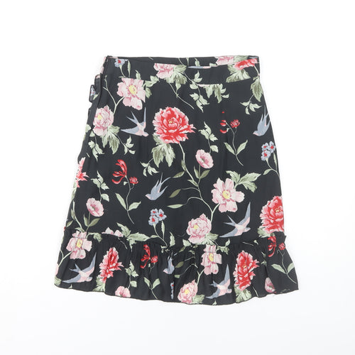 H&M Women's Floral A-Line Knee Length Skirt, Size 8