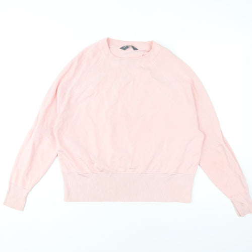 Marks and Spencer Women’s Pink Crew Neck Sweatshirt - Size 6