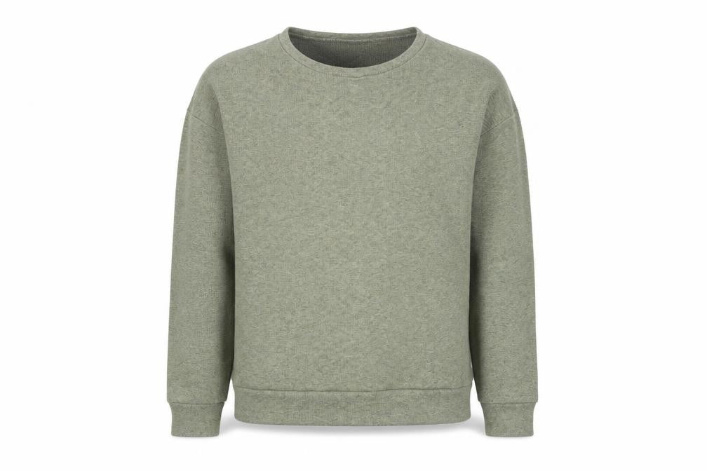Front view of Topshop Women's Green Pullover Sweatshirt, size 8