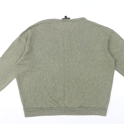 Topshop Women's Green Pullover Sweatshirt Size 8