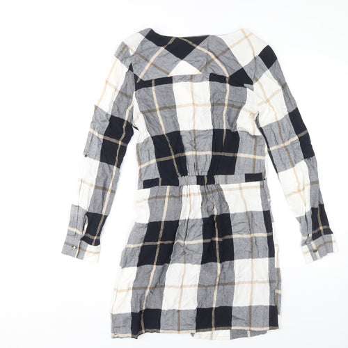Next Women's Multicoloured Plaid Shirt Dress, Size 8
