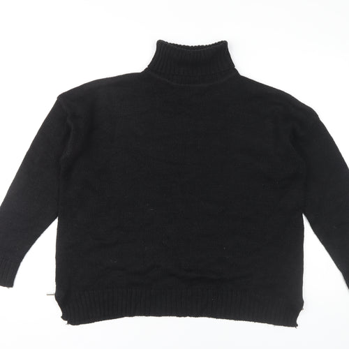 Brave Soul Women's Black High Neck Pullover Jumper S