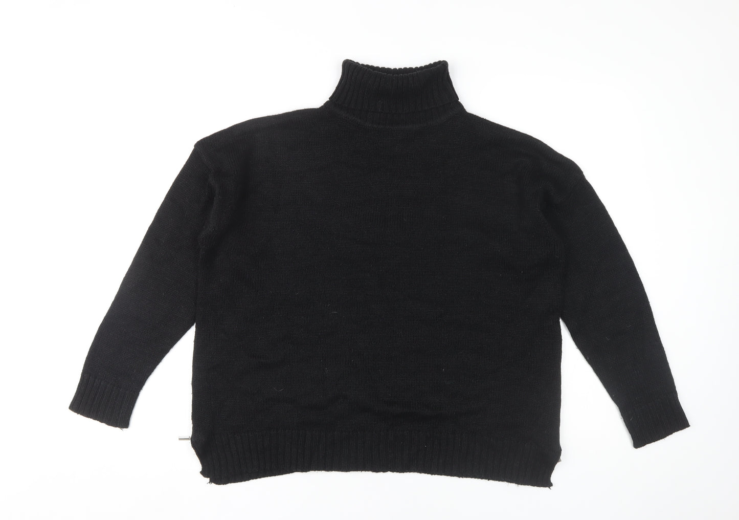 Brave Soul Women's Black High Neck Pullover Jumper S