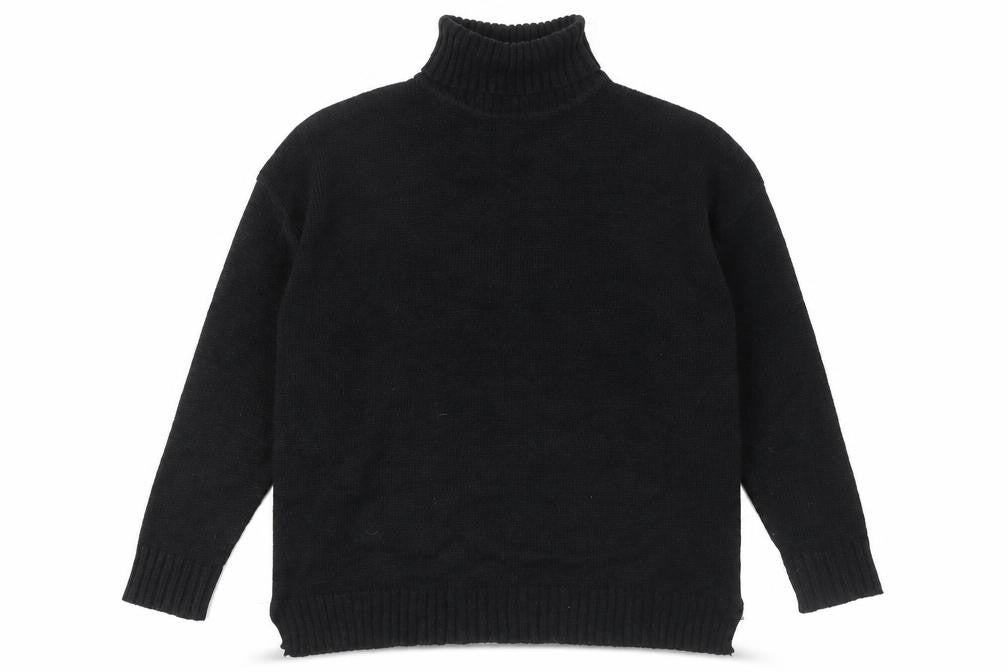 Front view of Brave Soul Women's Black High Neck jumper S