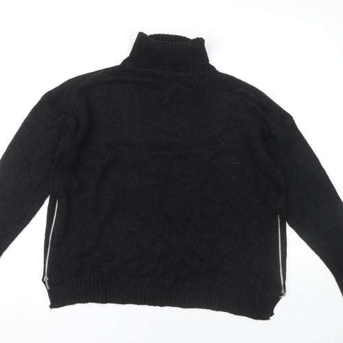 Brave Soul Women's Black High Neck Pullover Jumper S