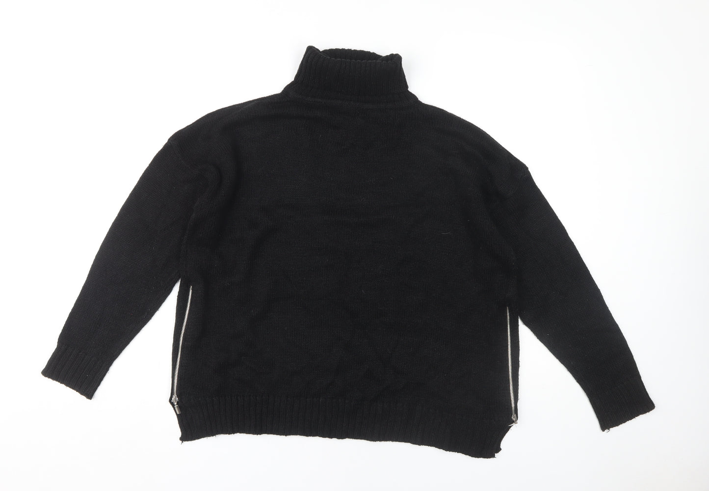 Brave Soul Women's Black High Neck Pullover Jumper S