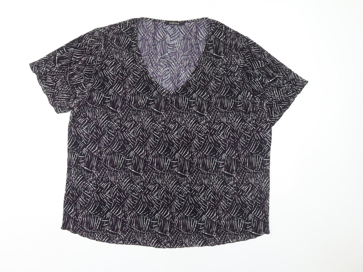 Essence Women's Multicoloured Geometric T-Shirt Size 22