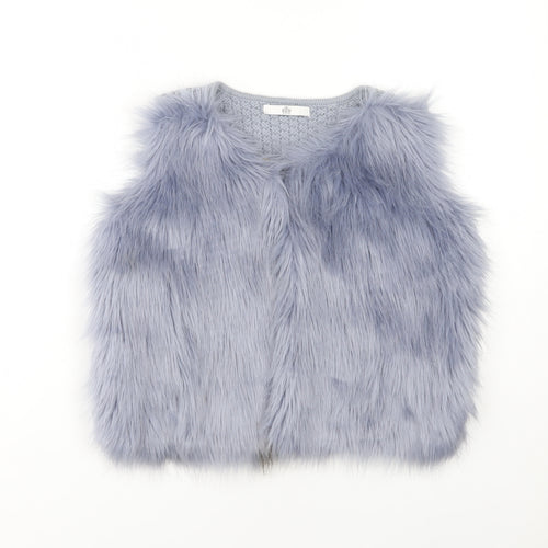 Marks and Spencer Girls Blue Faux Fur Vest 12-13 Years