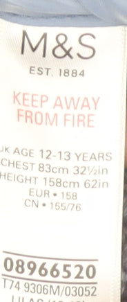 Marks and Spencer Girls Blue Faux Fur Vest 12-13 Years