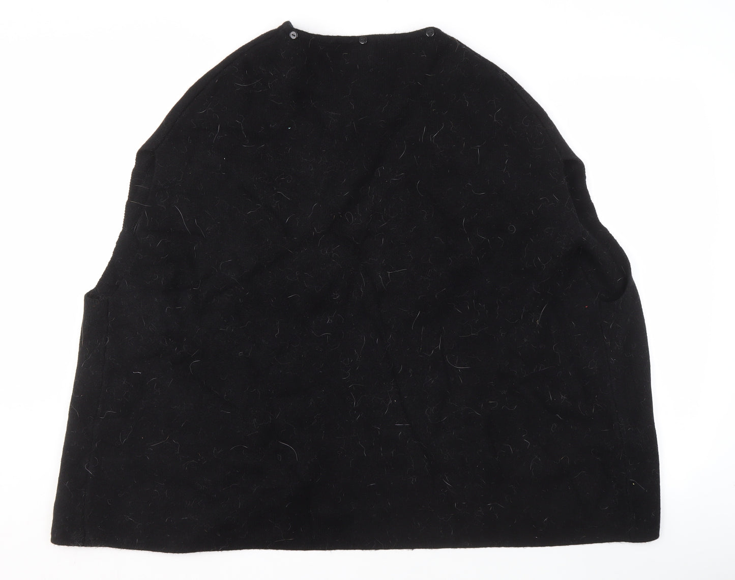 Afibel Women's Black Cape, Size 10/12, Embroidered Floral