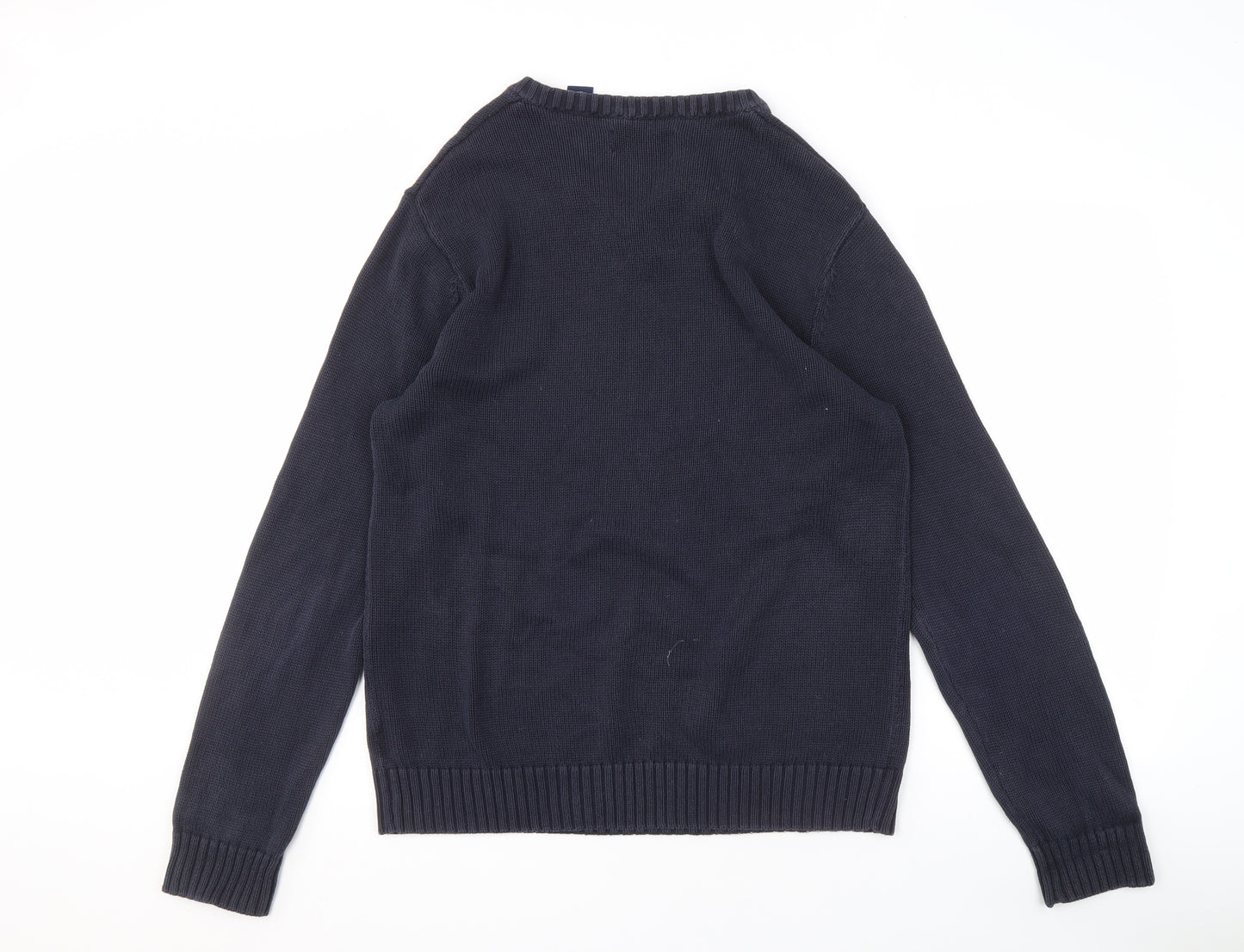 Chaps Men's Blue V-Neck Pullover Jumper M